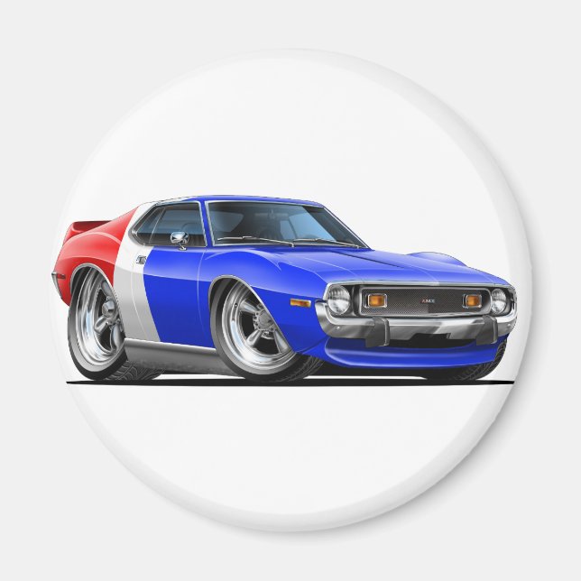 Imán Auto azul rojo de Javelin 1971-72 (Frente)