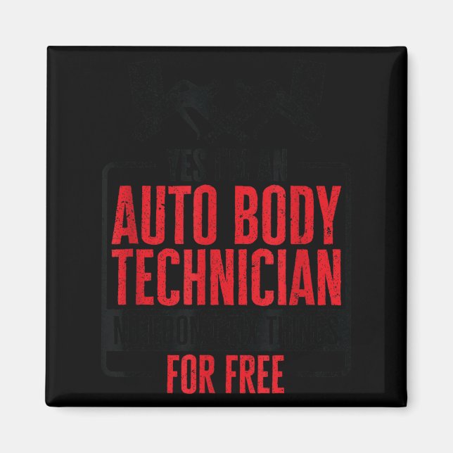 Imán Auto Body Technician Vehicle Repair Car Maintenanc (Frente)