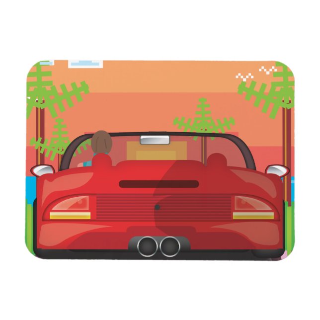 Imán Auto deportivo de arcade de los 80 (Horizontal)