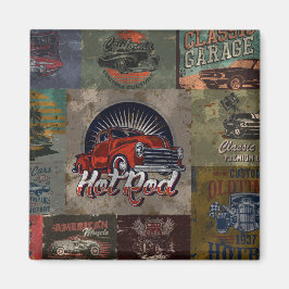 Imán Auto retro multicolor