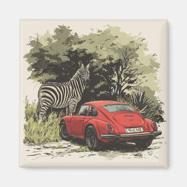 Imán Auto salvaje (Frente)