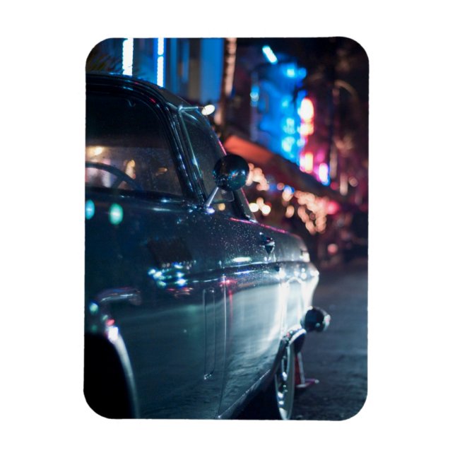 Imán Auto vintage de Ocean Drive (Vertical)