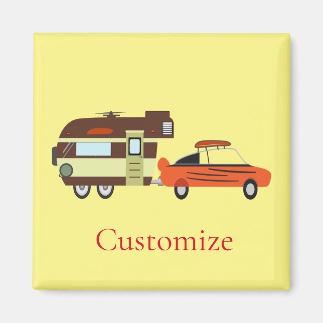 Imán Auto vintage y Camper Thunder_Cove (Frente)