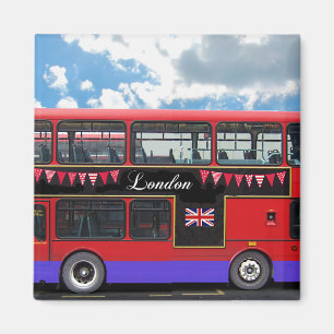 Imán Autobús de dos pisos rojo del autobús de Londres
