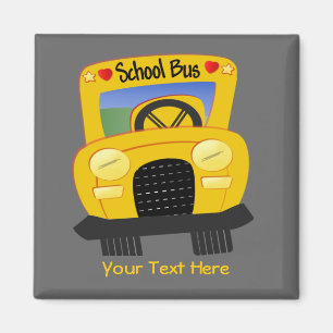 Imán Autobús escolar 2 (personalizable)