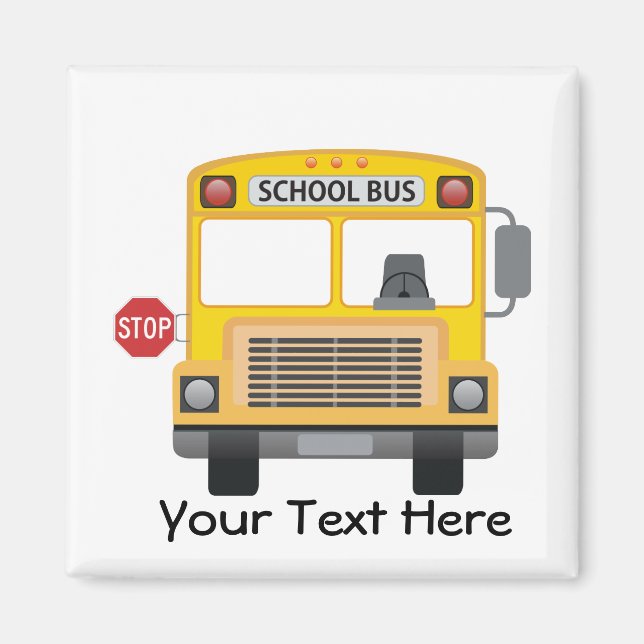 Imán Autobús escolar de personalizable (Frente)