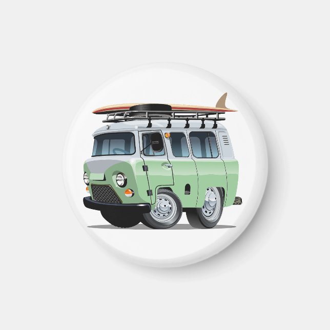 Imán Autocaravana de dibujos animados (Frente)