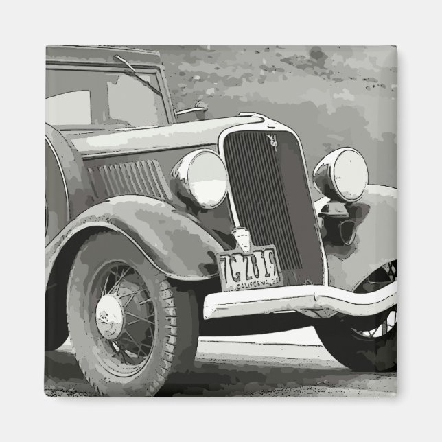 Imán automático de vintage (Frente)