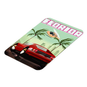 Imán Automóvil retro de Florida