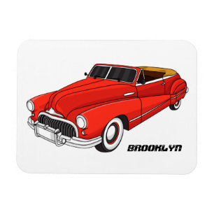 Imán Automóvil rojo clásico de 1948