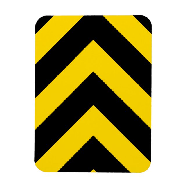 Imán Autopista Autopista Tráfico Bumble Bee Chevrons (Vertical)