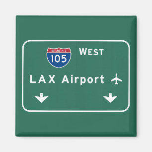 Imán Autopista Ca del aeropuerto I-105 W de Los Ángele