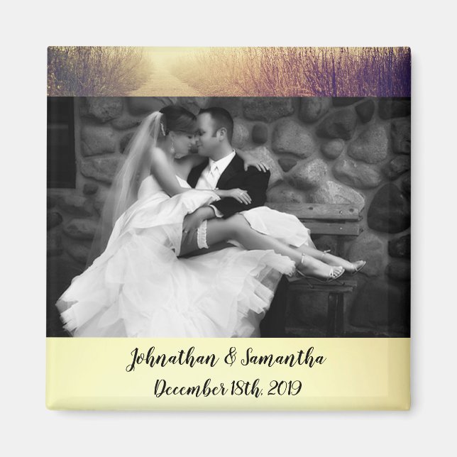 Imán Autopista de imágenes personalizado Sunrise Pathwa (Frente)