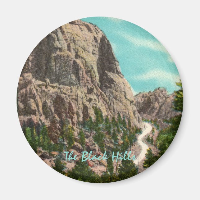 Imán Autopista del Monte Rushmore Magnet (Frente)