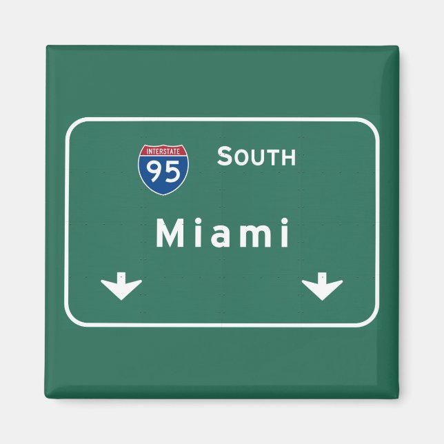 Imán Autopista Interestatal de Miami Florida : (Frente)