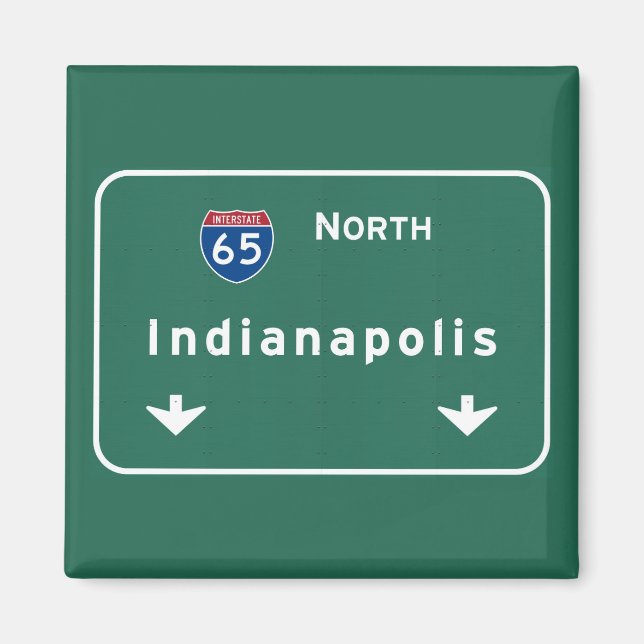 Imán Autopista Interestatal Indianapolis Indiana: (Frente)