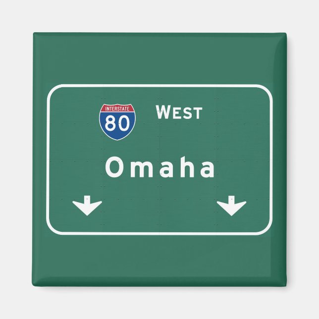 Imán Autopista Interestatal Omaha Nebraska: (Frente)