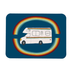 Imán Autopista Rainbows Retro RV Whimsical Camping