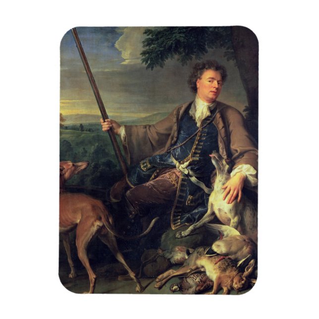 Imán Autoretrato como cazador, 1699 (aceite sobre lienz (Vertical)