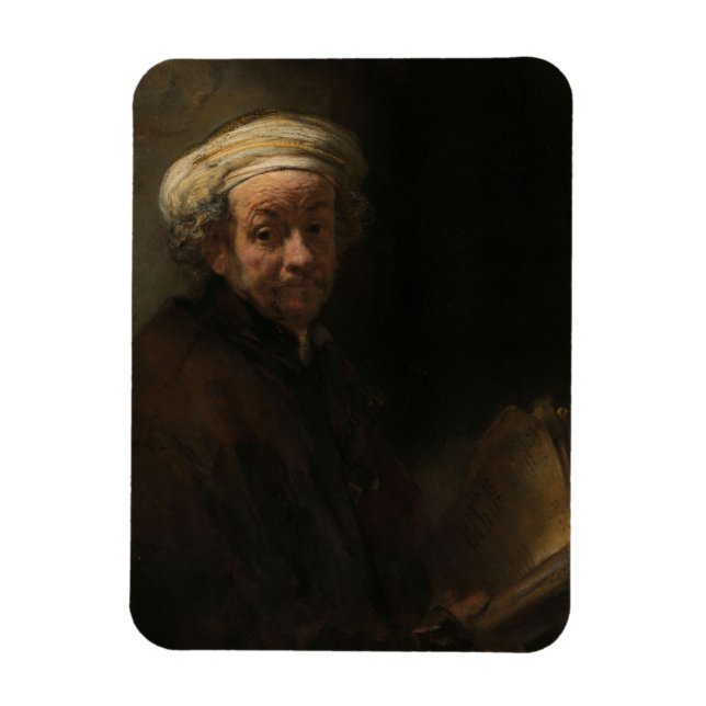 Imán Autoretrato de Rembrandt antiguo (Vertical)