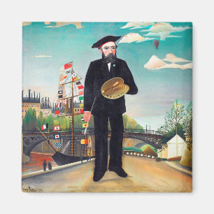 Imán Autoretrato, paisaje, Rousseau