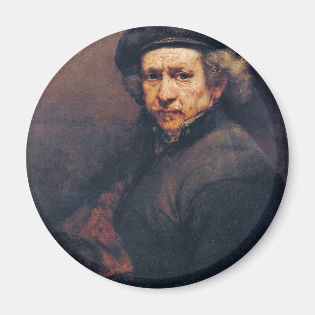 Imán Autoretrato, Por Rembrandt (Mejor Calidad) (Frente)