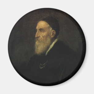 Imán autorretrato de titiano, arte renacentista vintage