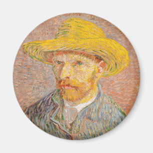 Imán Autorretrato de Vincent Van Gogh con sombrero de p