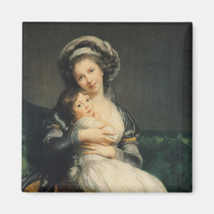 Imán Autorretrato en un turbante con su niño, 1786