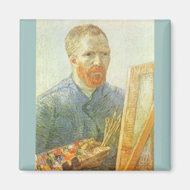 Imán Autorretrato frente al caballete, Vincent van Gogh (Frente)