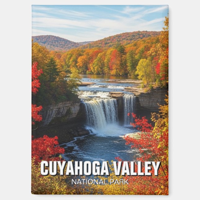 Imán Autumn in Cuyahoga Valley National Park Ohio (Anverso)