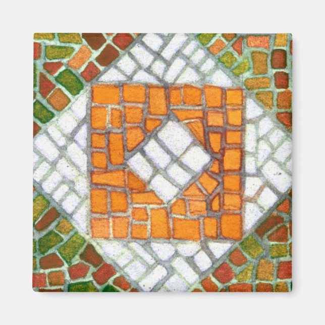 Imán AUTUMN MOSAIC Square Magnet (Frente)