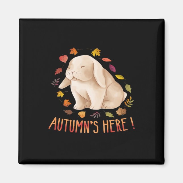 Imán Autumn’s Says Cute Bunny Autumn It’s Fall Y’all (Frente)