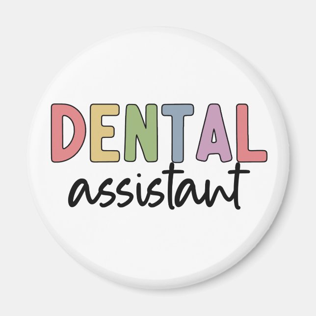 Imán Auxiliar dental | Regalos para dentista asistente (Frente)