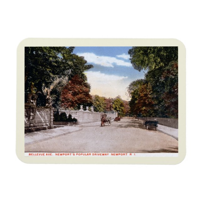 Imán Ave Bellevue, Newport RI Vintage (Horizontal)