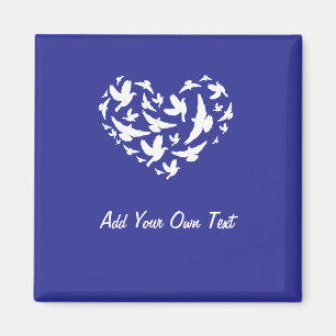 Imán Ave Blue Fridge Magnet Añadir texto y personalizar