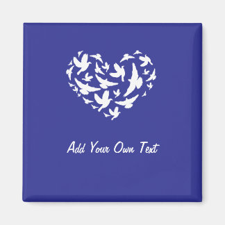 Imán Ave Blue Fridge Magnet Añadir texto y personalizar