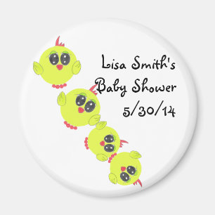 Imán Ave de bebé verde amarillo