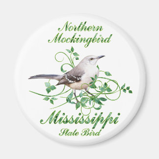 Imán Ave del estado de Mockingbird Mississippi
