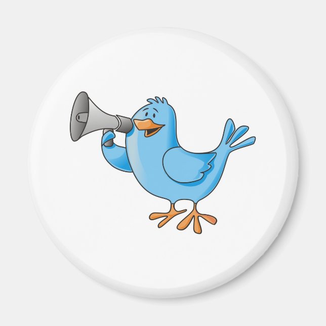 Imán Ave en Twitter de Imã de geladeira (Frente)