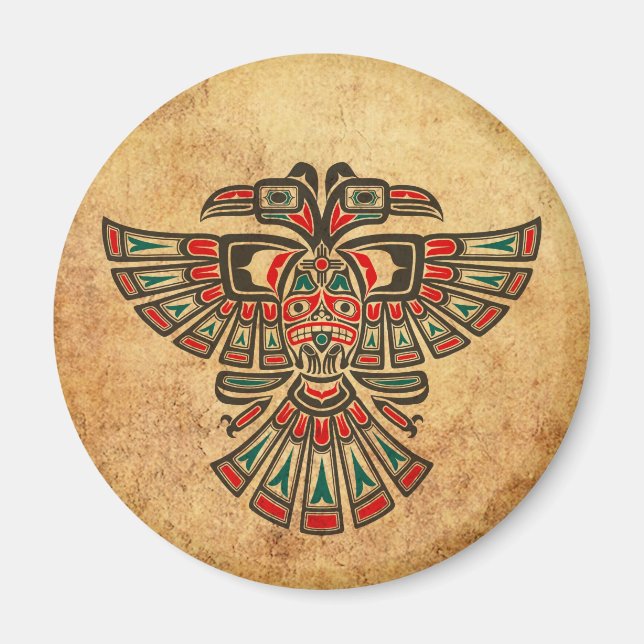 Imán Ave espiritual de dos cabezas de edad y gastado Ha (Frente)