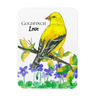 Imán Ave estatal de New Jersey American Goldfinch Love