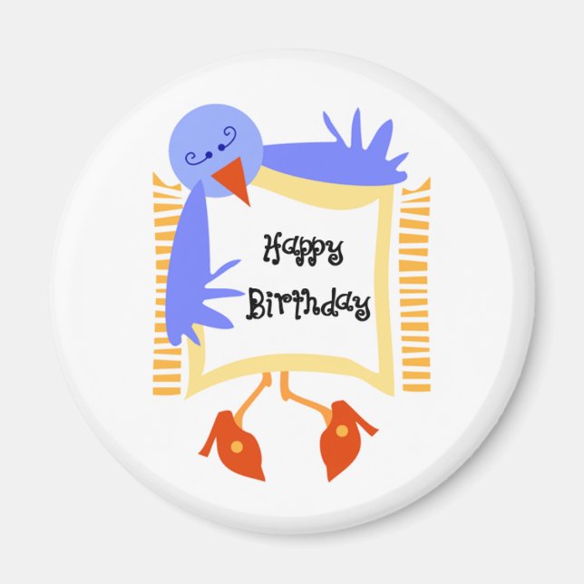 Imán Ave feliz cumpleaños (Frente)