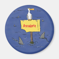 Ave marina divertida rodeada por un personalizado 