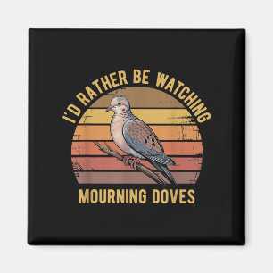 Imán Ave retro retro al atardecer de luto Dove Bird Lov