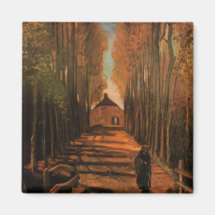 Imán Avenida de Chopos en Otoño por Vincent van Gogh
