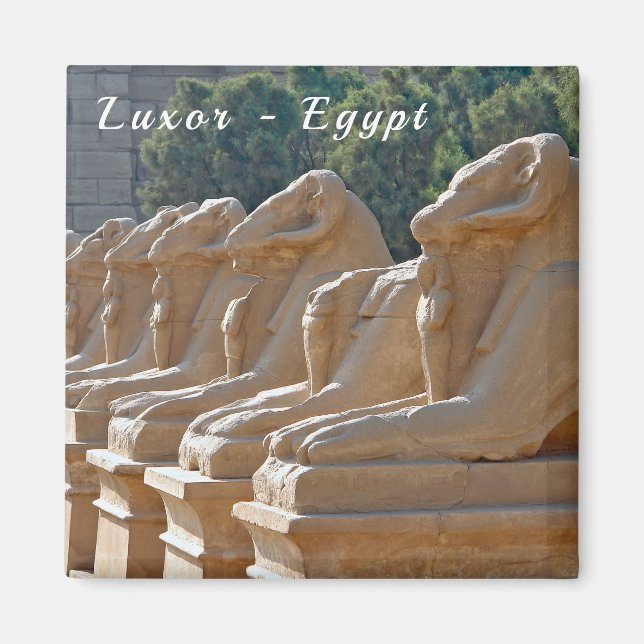 Imán Avenida de esfinges en el templo de Karnak - Egipt (Frente)