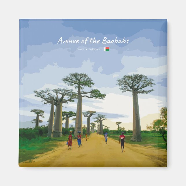 Imán Avenida de los Baobabs, Madagascar - Paisaje (Frente)