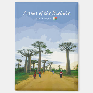 Imán Avenida de los Baobabs, Madagascar - Paisaje Plano
