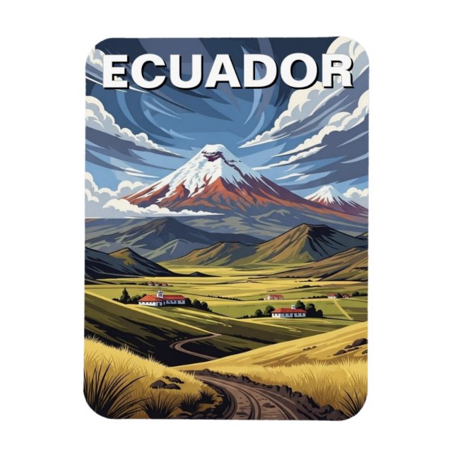 Imán Avenida de los Volcanes Ecuador viaje (Vertical)